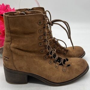 Billabong March to the Sea Brown Ankle Boots Size 9 MCA4589E